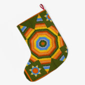 Lone Star quilt Grote Kerstsok (Achterkant (Hangend))