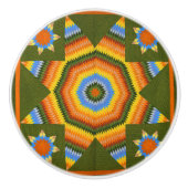 Lone Star quilt Keramische Knop (Voorkant)