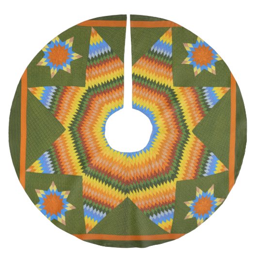 Lone Star quilt Kerstboom Rok (Voorkant)