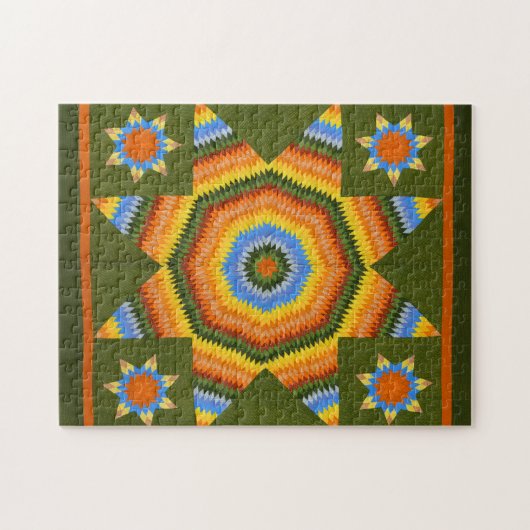 Lone Star quilt Legpuzzel (Horizontaal)