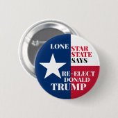 Lone Star State for Trump 2020 Ronde Button 5,7 Cm (Voorkant /achterkant)