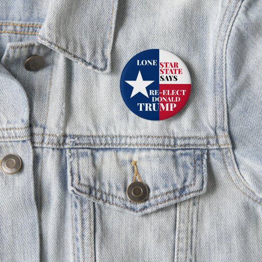 Lone Star State for Trump 2020 Ronde Button 5,7 Cm (In situ)