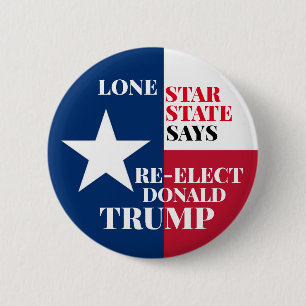 Lone Star State for Trump 2020 Ronde Button 5,7 Cm