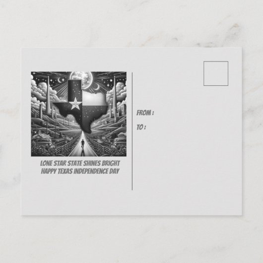 Lone Star State Shines Bright Happy Texas dag Briefkaart (Achterkant)