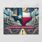 Lone Star State Shines Bright Happy Texas dag Briefkaart (Voorkant)