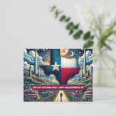 Lone Star State Shines Bright Happy Texas dag Briefkaart (Staand voorkant)
