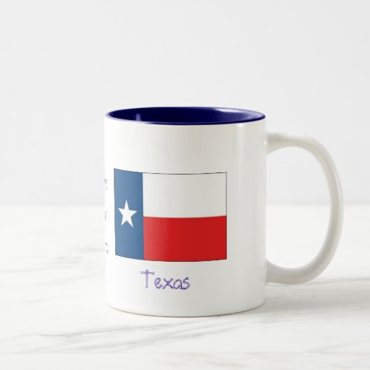 Lone Star State-Texas Tweekleurige Koffiemok (Rechts)