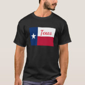 Lone Star State Texas vlaggen zwart t-shirt (Voorkant)
