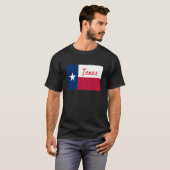 Lone Star State Texas vlaggen zwart t-shirt (Voorkant volledig)