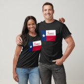 Lone Star State Texas vlaggen zwart t-shirt (Unisex)