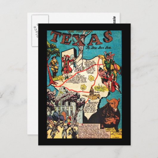 Lone Star-status Briefkaart (Voorkant / Achterkant)