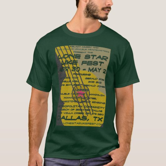 Lone Star Uke Fest Poster Art T-shirt (Voorkant)