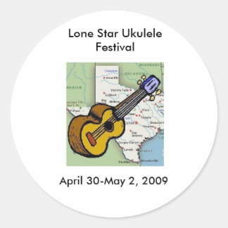 Lone Star Ukulele Festival Merchandise Ronde Sticker