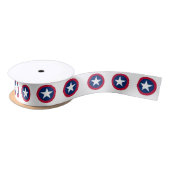 Lone Star van Texas Flag Red, White & Blue Pattern Satijnen Lint (Spoel)