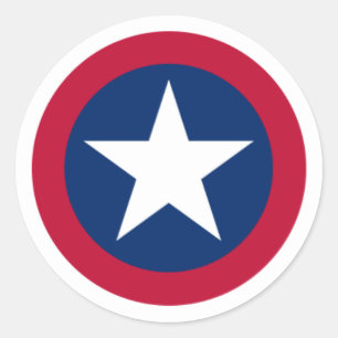 Lone Star van Texas Red, White en Blue Ronde Sticker