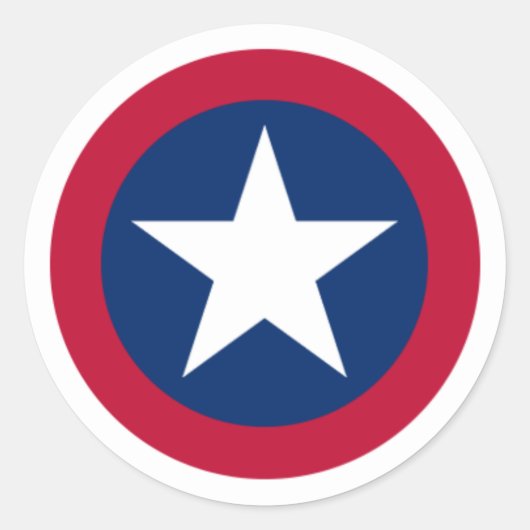 Lone Star van Texas Red, White en Blue Ronde Sticker (Voorkant)