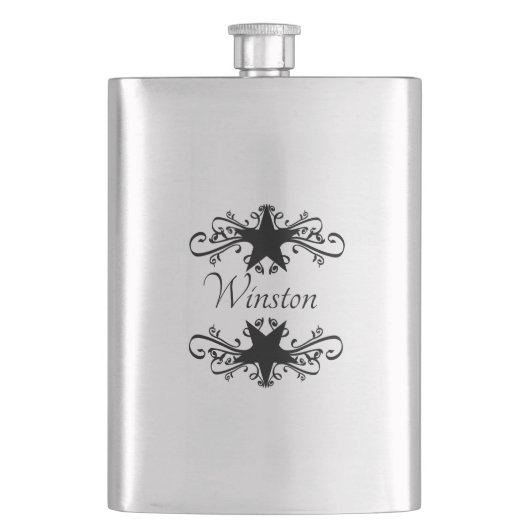 Lone Star Zwart Accenten met Naam of Monogram Flacon (Voorkant)