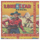 Lone StarTexas Cowboy Westerne fabric Stof (Close Up)