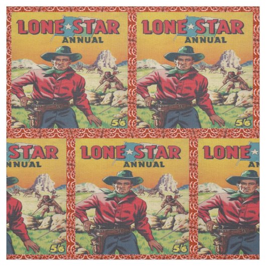 Lone StarTexas Cowboy Westerne fabric Stof (Swatch)