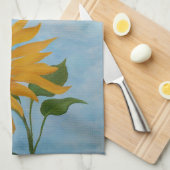 Lone Sunflower - Een keukenhanddoek (Quarter Fold)