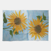 Lone Sunflower - Een keukenhanddoek (Horizontaal)