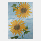 Lone Sunflower - Een keukenhanddoek (Verticaal)