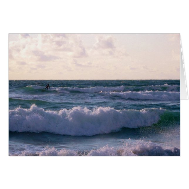 Lone Surfer op Fistral Beach Newquay Cornwall UK (Voorkant Horizontaal)