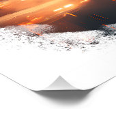 Lone Survivor in een Post-Apocalyptic City Perfect Poster (Hoek)