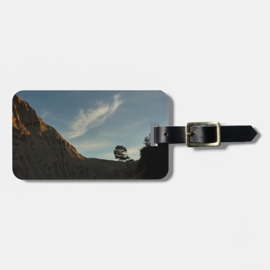 Lone Torrey Pine California Sunset Landschap Bagagelabel (Voorkant horizontaal)