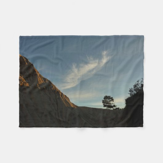 Lone Torrey Pine California Sunset Landschap Fleece Deken (Voorkant (Horizontaal))
