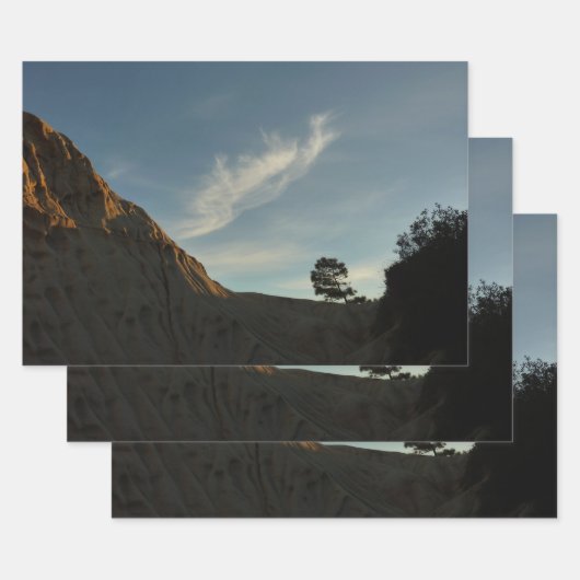 Lone Torrey Pine California Sunset Landschap Inpakpapier Vel (Set)