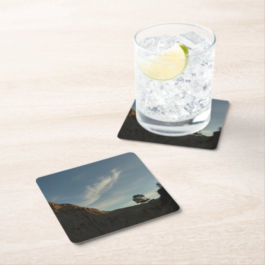 Lone Torrey Pine California Sunset Landschap Kartonnen Onderzetters (Insitu)