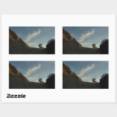 Lone Torrey Pine California Sunset Landschap Rechthoekige Sticker (Vel)