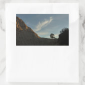 Lone Torrey Pine California Sunset Landschap Rechthoekige Sticker (Tas)