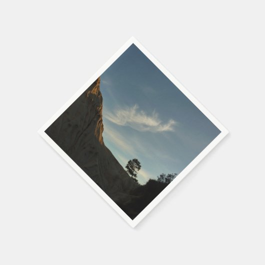 Lone Torrey Pine California Sunset Landschap Servetten (Hoek)