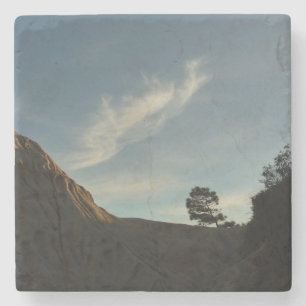 Lone Torrey Pine California Sunset Landschap Stenen Onderzetter