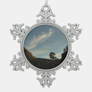 Lone Torrey Pine California Sunset Landschap Tin Sneeuwvlok Ornament