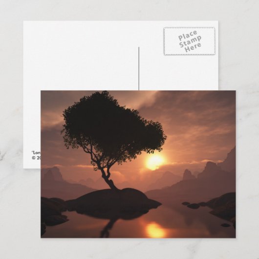 Lone Tree Briefkaart (Voorkant / Achterkant)