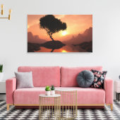 Lone Tree Canvas Afdruk (Insitu (Woonkamer))