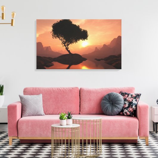 Lone Tree Canvas Afdruk (Insitu (Woonkamer))
