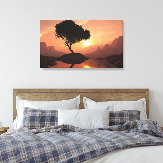 Lone Tree Canvas Afdruk (Insitu (Slaapkamer))