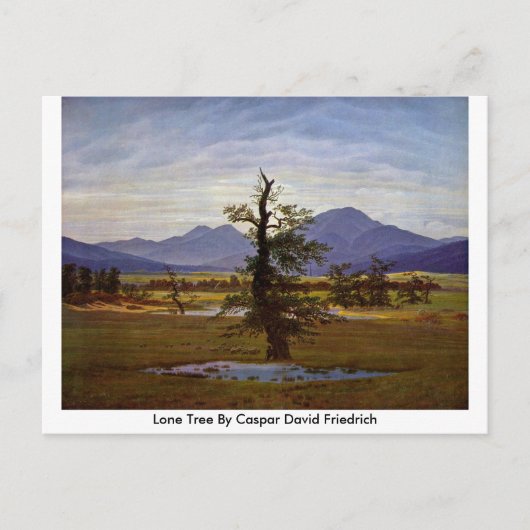 Lone Tree door Caspar David Friedrich Briefkaart (Voorkant)