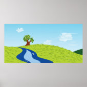 Lone Tree Illustration Poster (Voorkant)