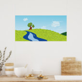 Lone Tree Illustration Poster (Keuken)