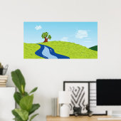 Lone Tree Illustration Poster (Thuiskantoor)