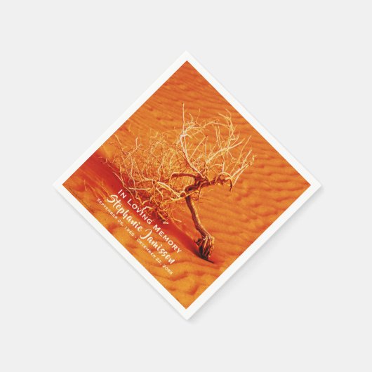 Lone Tree in Desert Sand Viering van het Leven Pap Servet (Hoek)