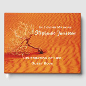 Lone Tree in Red Desert Sand, Viering van het Leve Gastenboek (Voorkant)