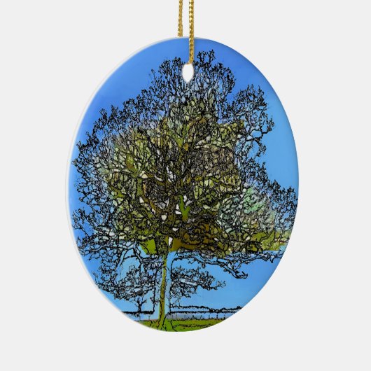 LONE TREE KERAMISCH ORNAMENT (Rechts)