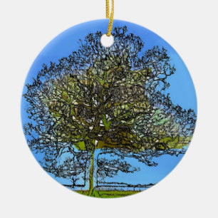 LONE TREE KERAMISCH ORNAMENT