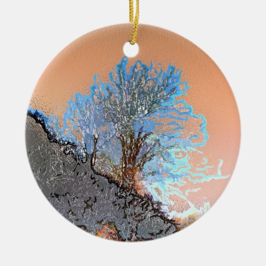 LONE TREE KERAMISCH ORNAMENT (Voorkant)